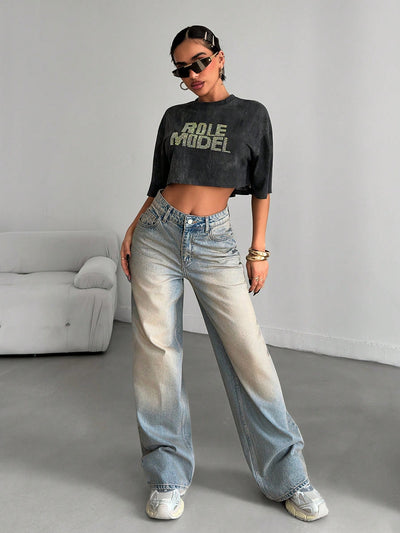 Chill In Blue Straight Fit Jeans