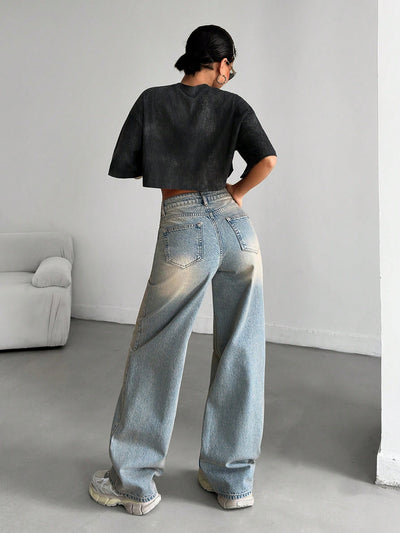 Chill In Blue Straight Fit Jeans