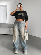 Chill In Blue Straight Fit Jeans