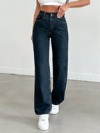 Cosmic Blue Dad Fit Straight Jeans