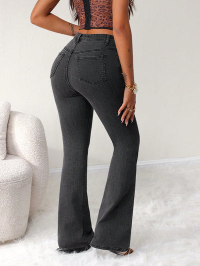 Noir Femme Bootcut Jeans