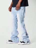 Snap Edge Flare Fit Men Denim