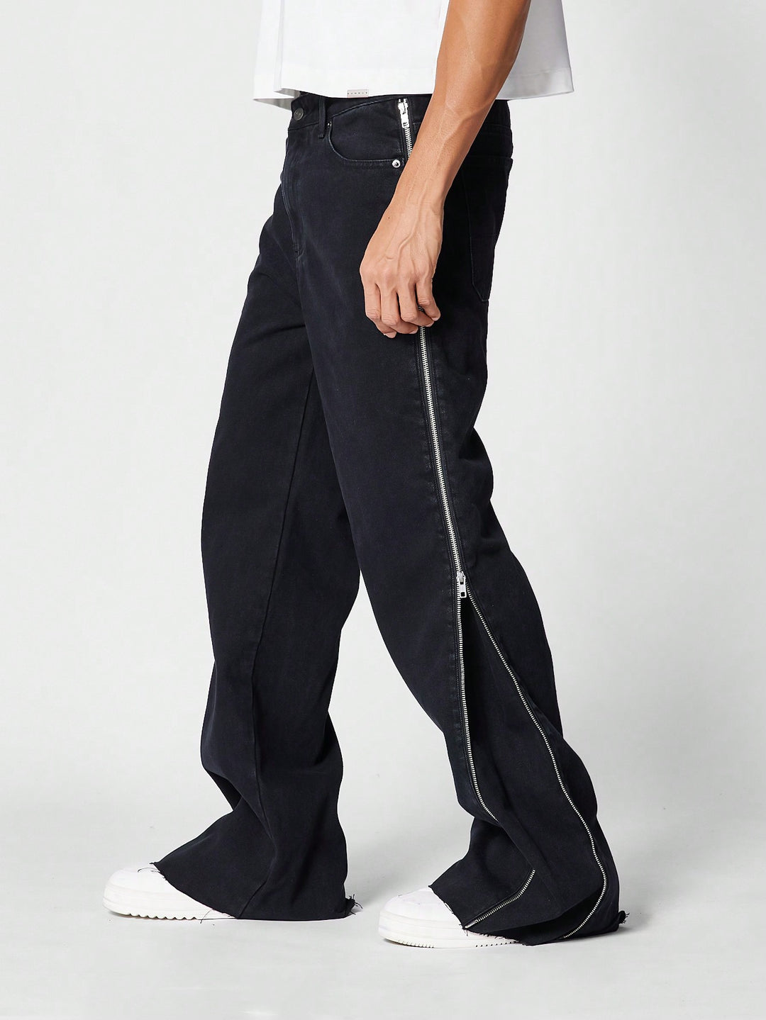 Grudge Black All Zipper Baggy Fit Denim – Offduty India