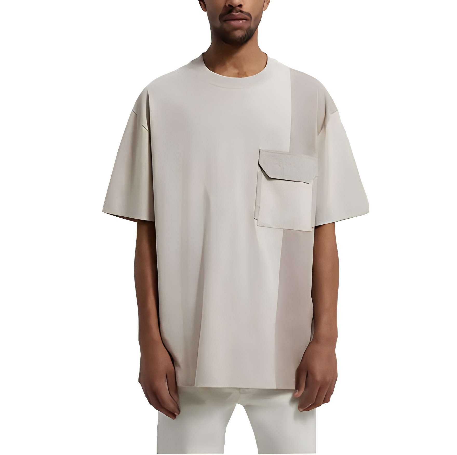 Color Block Front Pocket Short Sleeve T Shirt