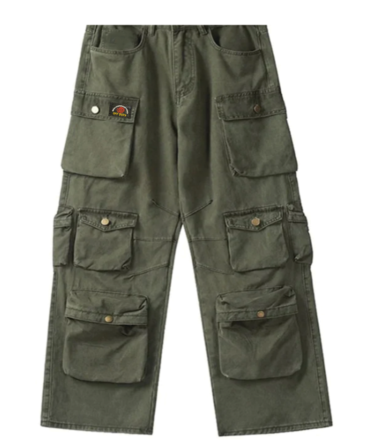 Buy FAUX FLAP POCKET GREEN STRAIGHT TROUSER for Women Online in India