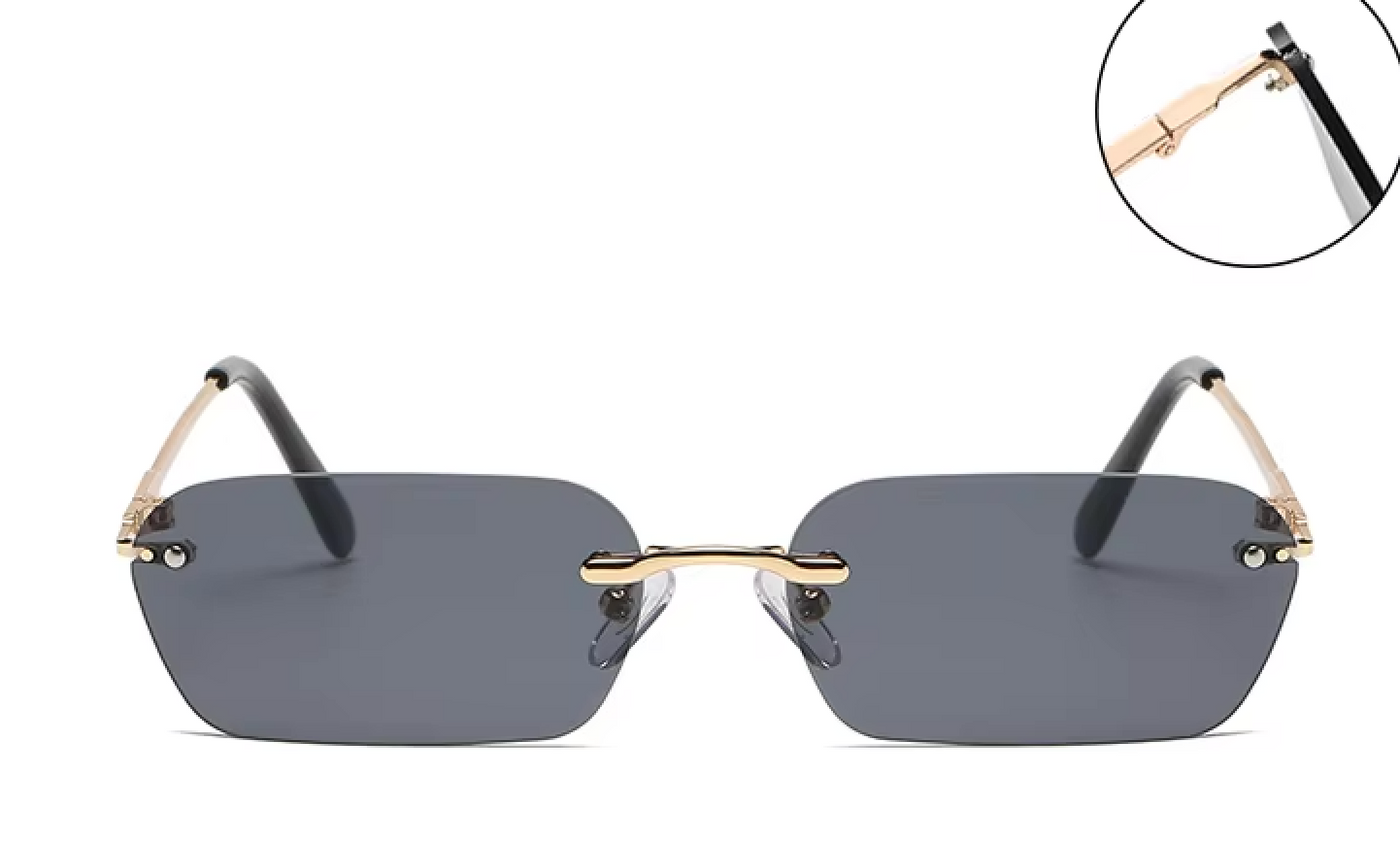 Rimless Rectangle Sunglasses