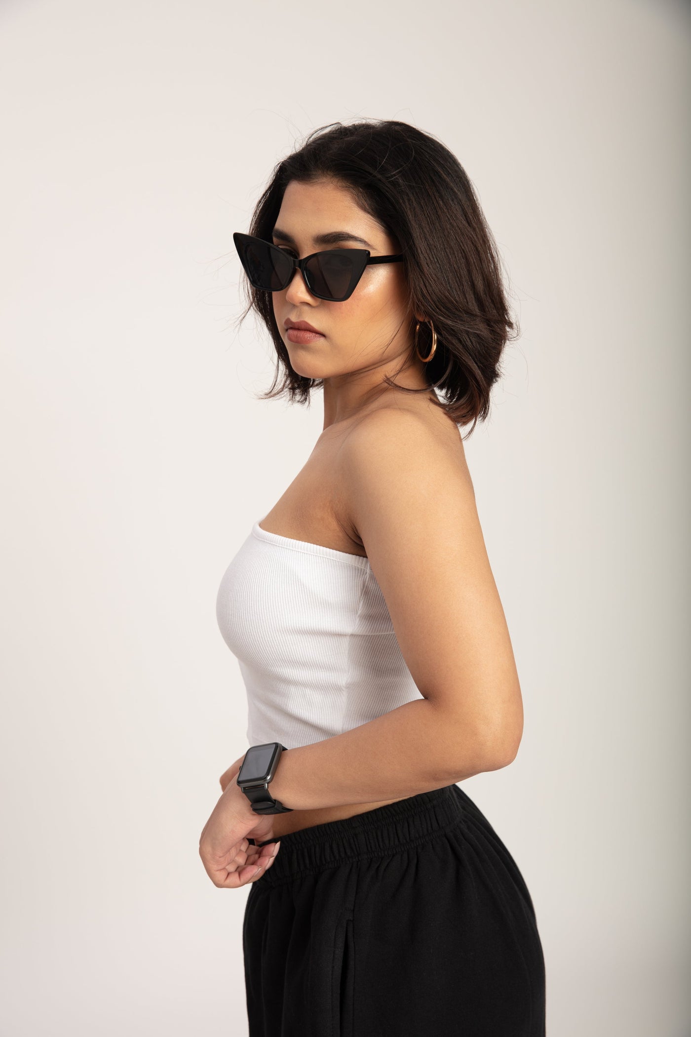 Basic One Shoulder Crop Top