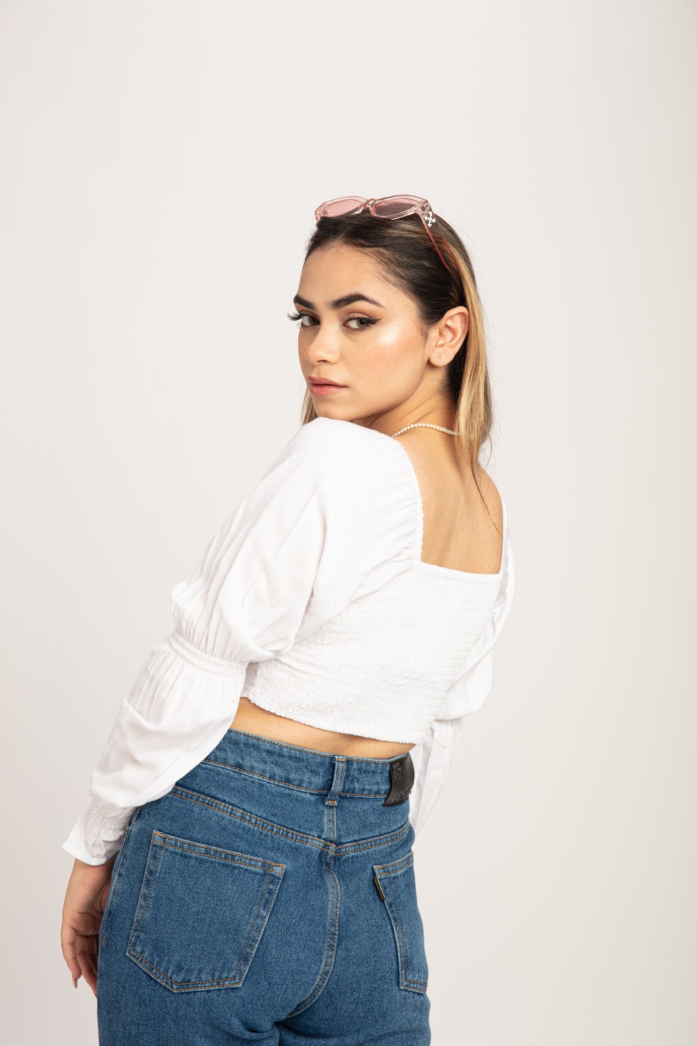 Puff Sleeve Milkmaid Crop Top