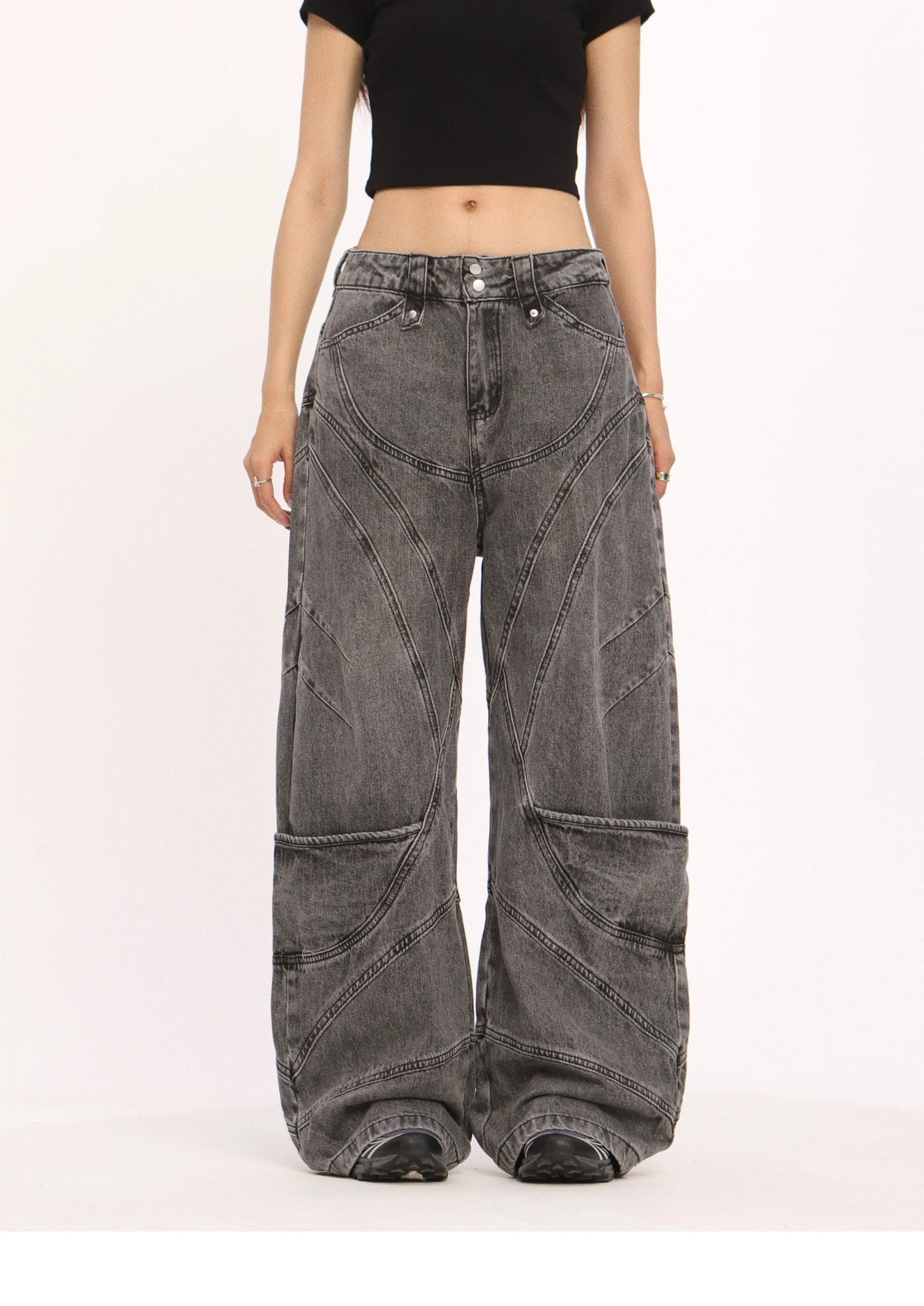 Storm Tone Baggy Wide leg Jeans