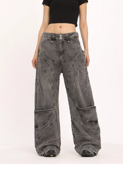 Storm Tone Baggy Wide leg Jeans
