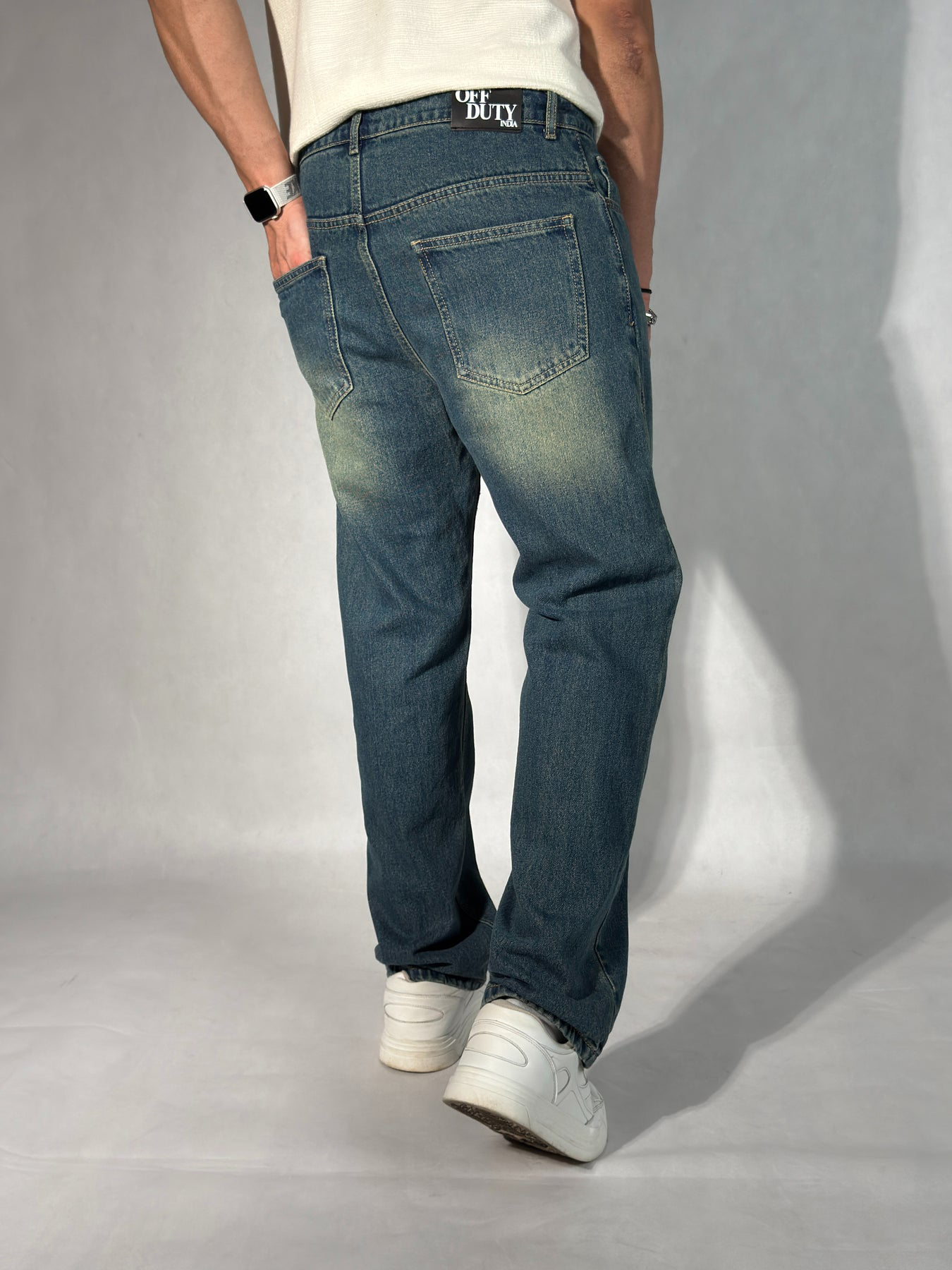 Subtle Fade Blue Straight Fit Jeans