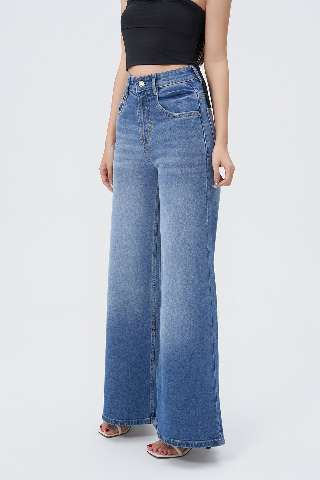 Sweet Static Extra Wide Leg Jeans - Main Image