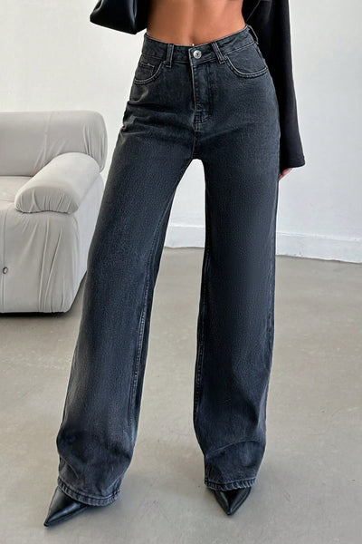 Deep Night Blue Wide Leg Jeans