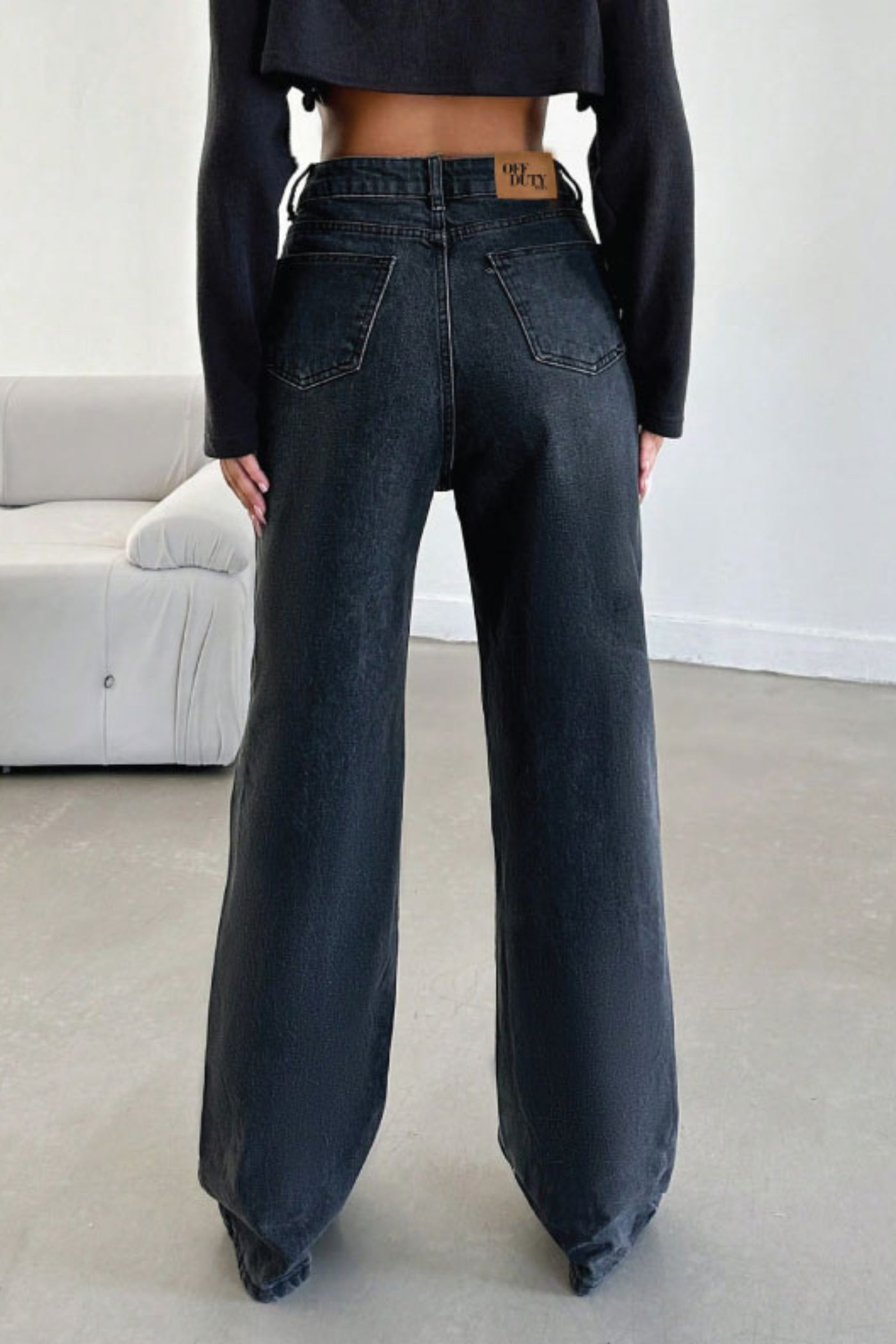 Deep Night Blue Wide Leg Jeans