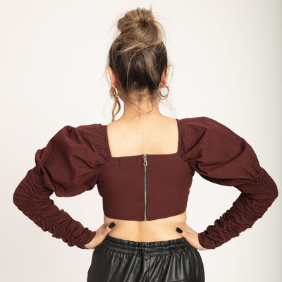 Cinnamon Queen Sleeves Corset Top