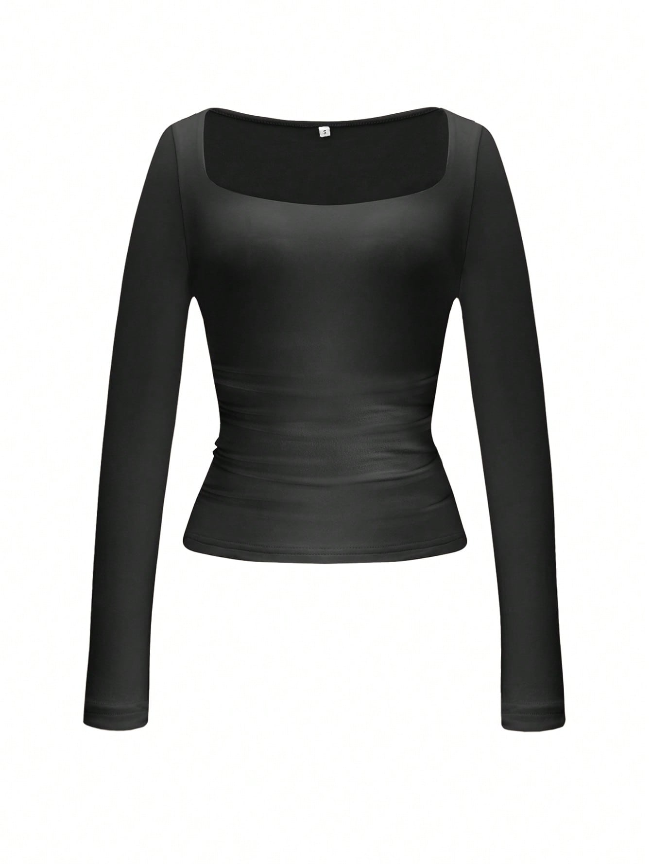 Square Neck Long Sleeve Top