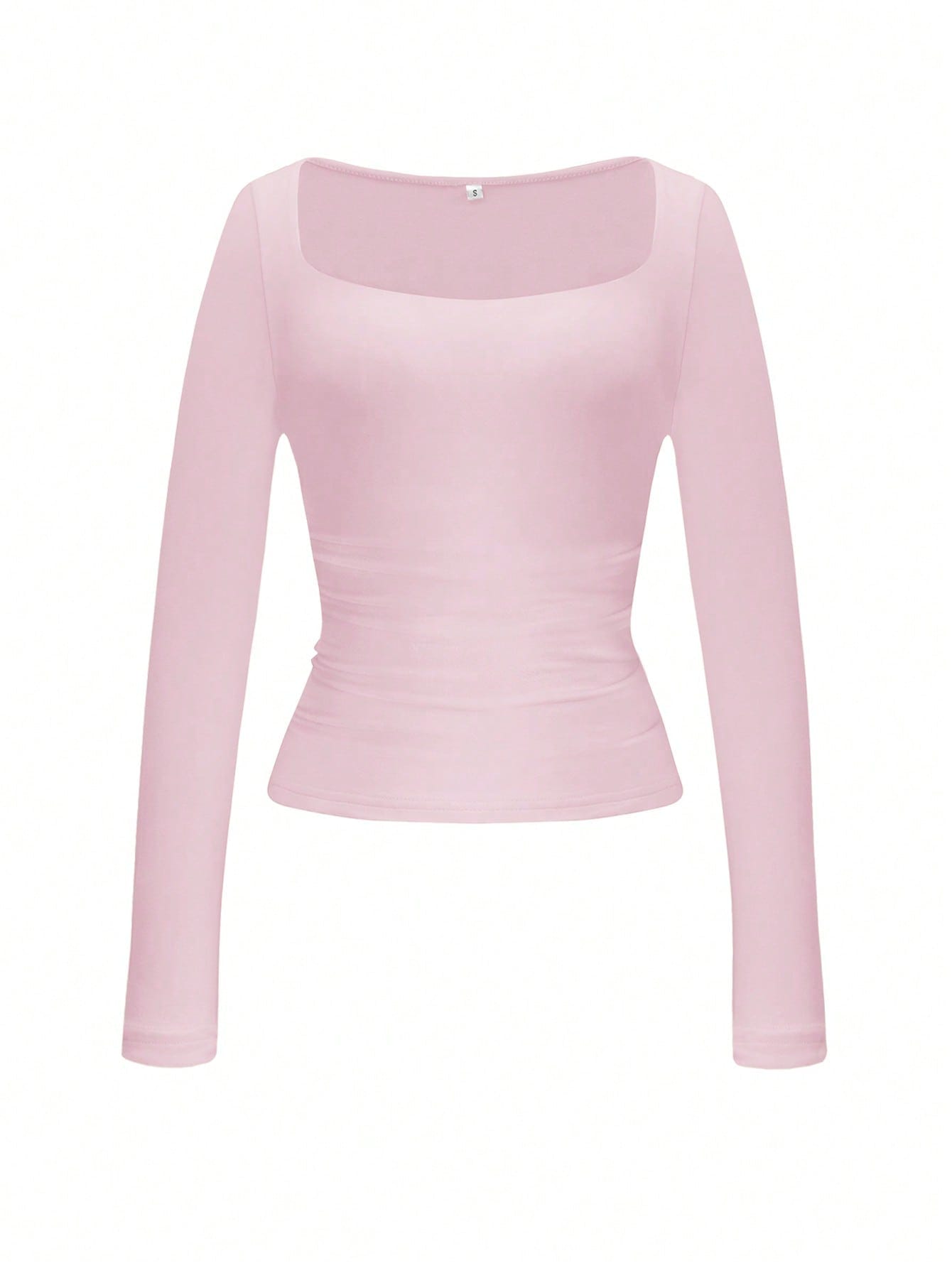 Square Neck Long Sleeve Top