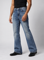 Iron Blue Wash Bootcut Jeans