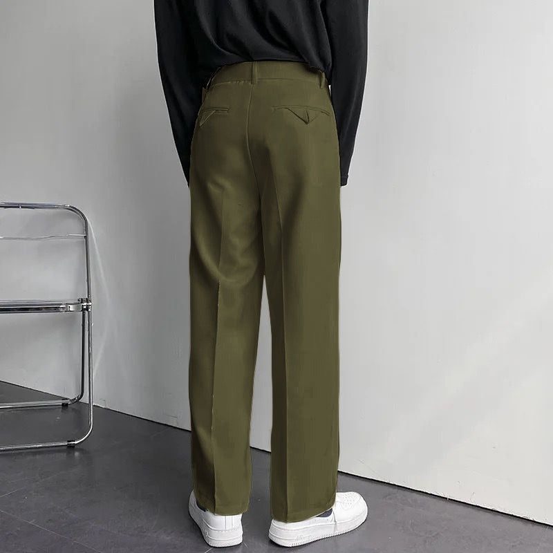Korean Baggy Loose Fit Pants For Men's - Coco Brown