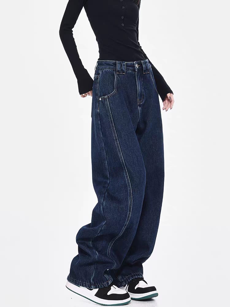 Night River Pannel Baggy Japan Fit Jeans