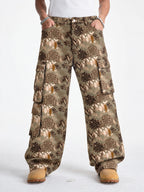 Teal Wood Drift Cargo Pants