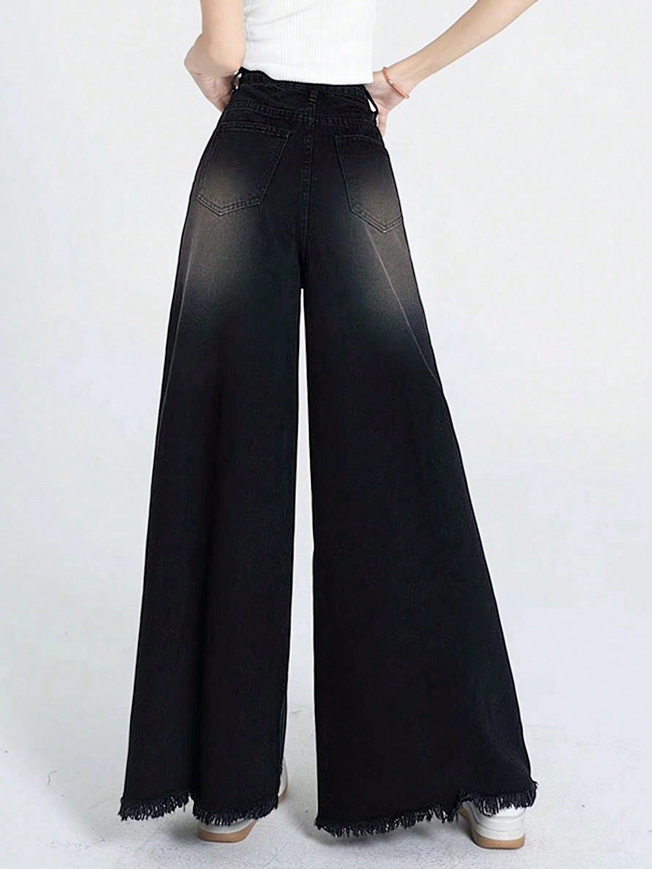 Black Flame Extra Wide Jeans