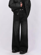 Black Dynasty Wash Straight A Line Jeans