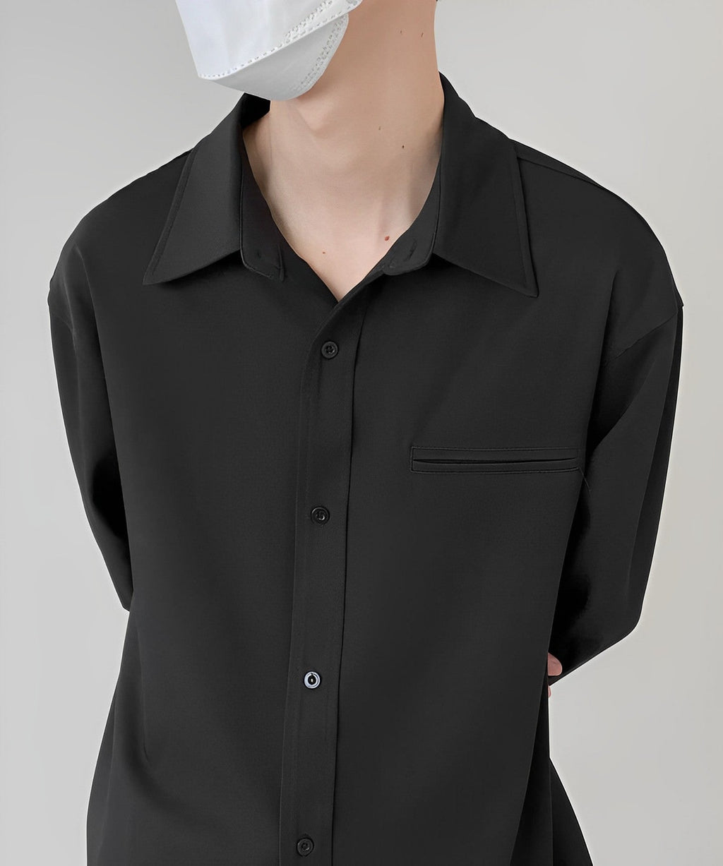 Classic full sleeved korean men shirt