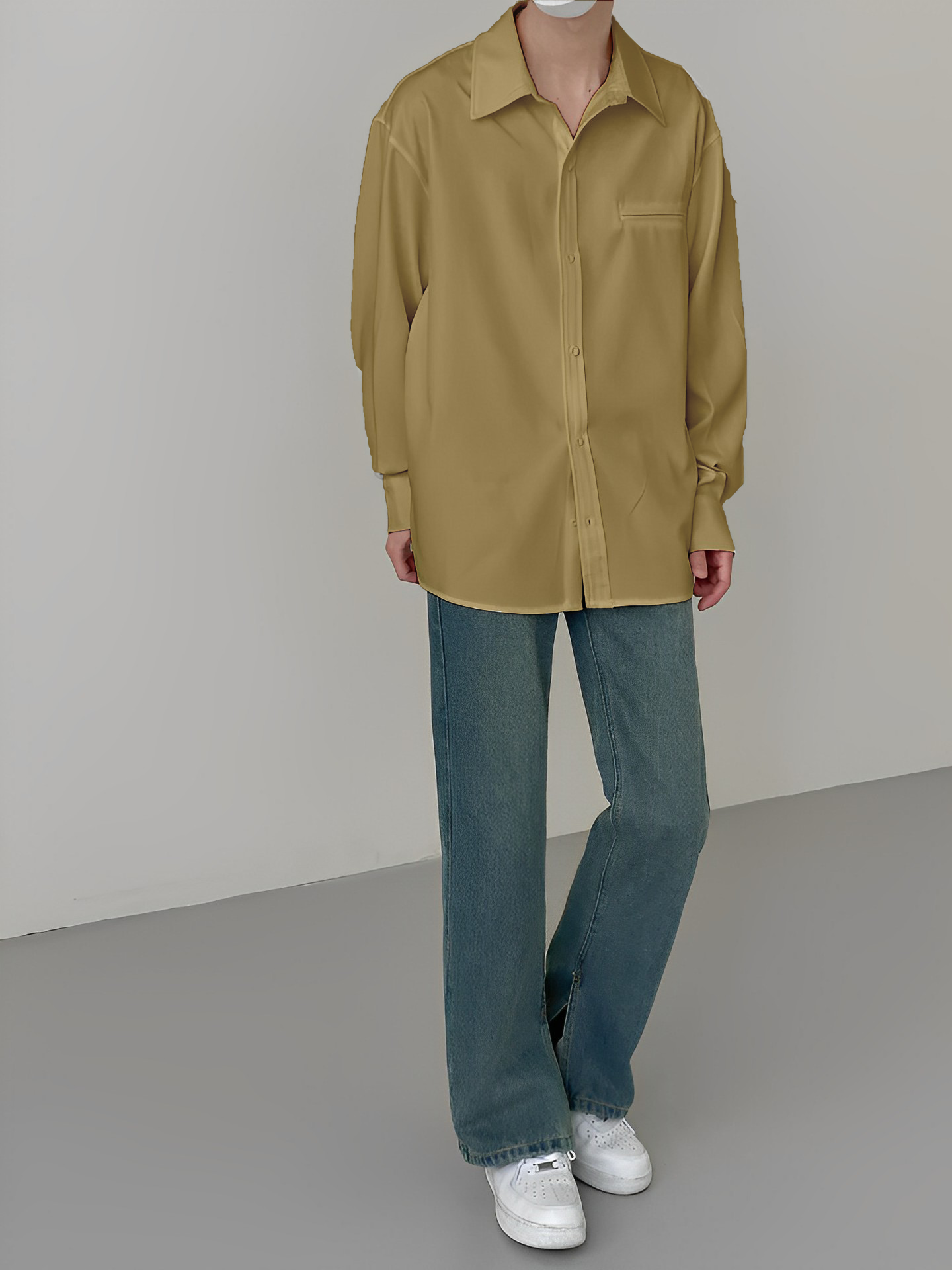 Classic full sleeved korean men shirt