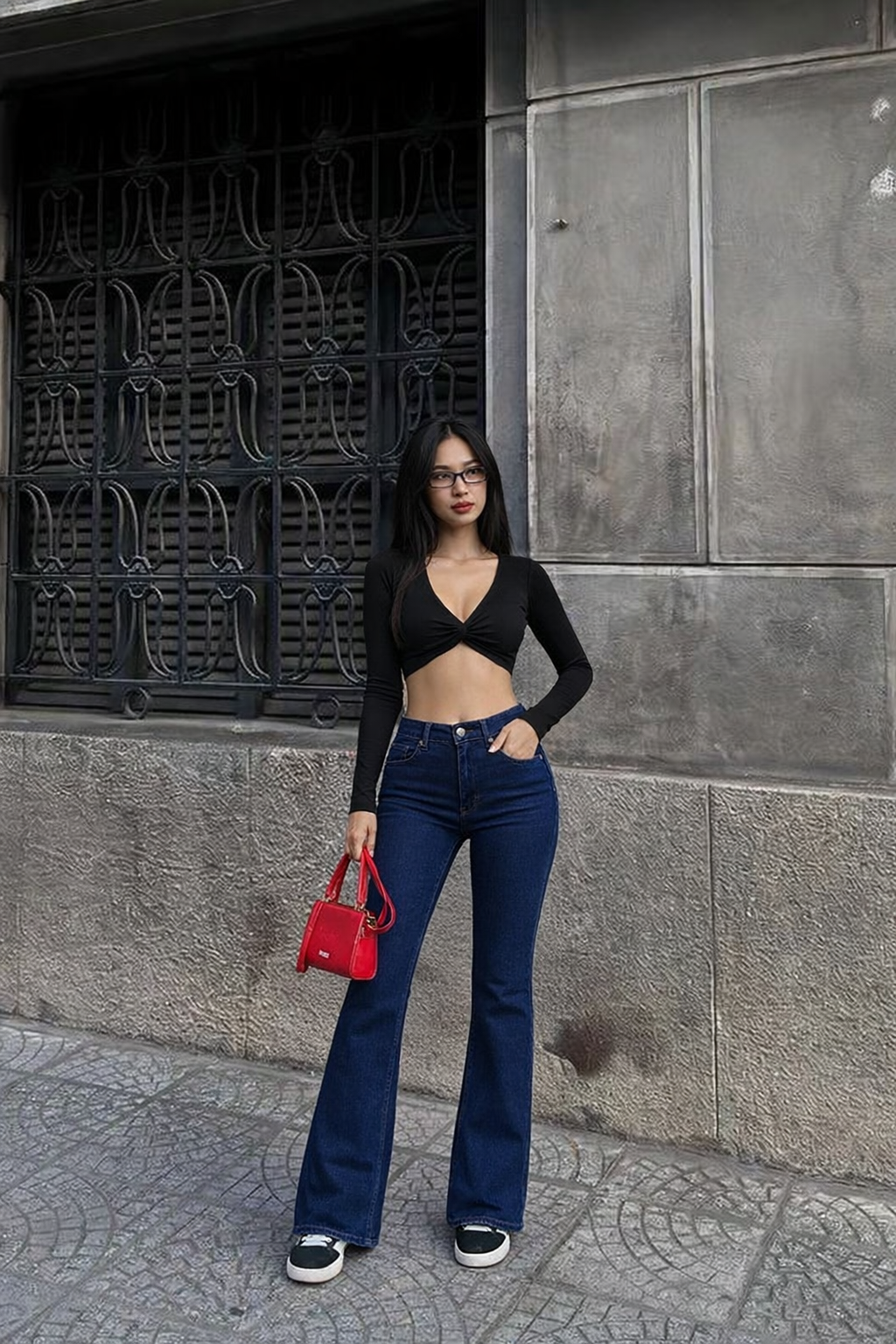 Dark Blue Bootcut Flare Jeans