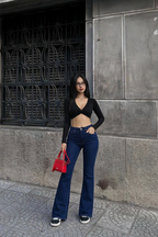 Dark Blue Bootcut Flare Jeans