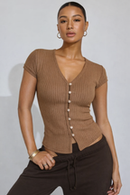 Pearlette Knit Cardigan Top