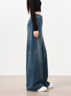 Blue Bare Minimum Wide Leg Jeans