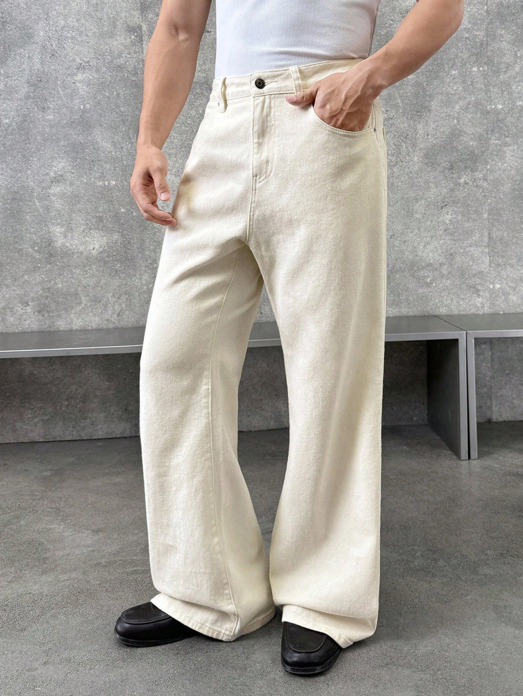 Ivory Flare Bootcut Jeans