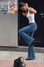 Iconic Babe Raw Edge Bootcut Jeans