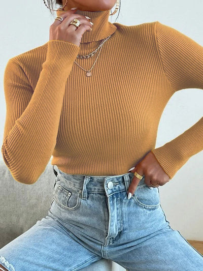 Polo High Neck Rib top