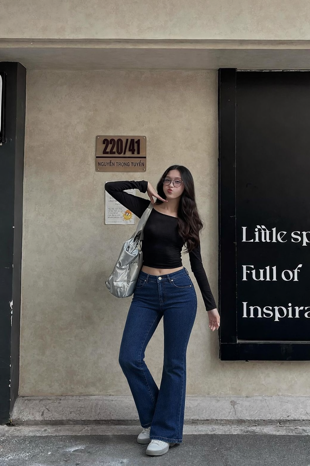 Dark Blue Bootcut Flare Jeans