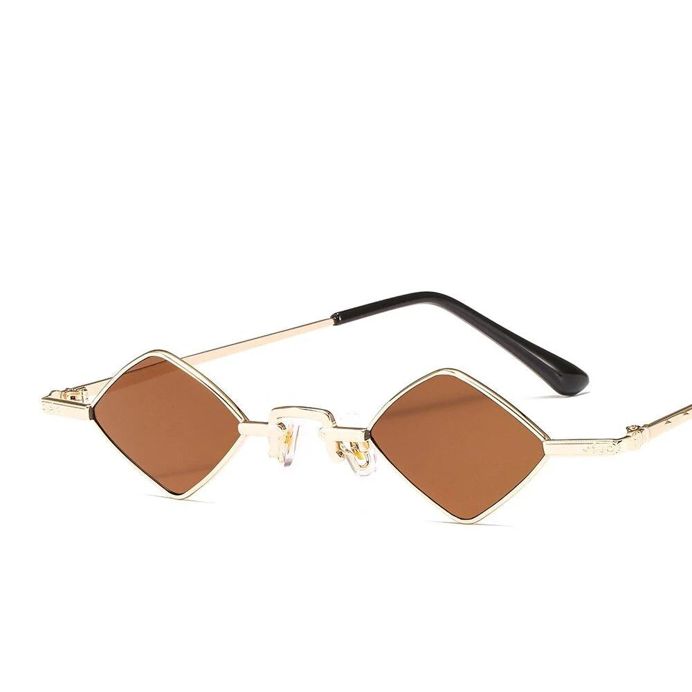 Metal Diamond Retro Sunglasses