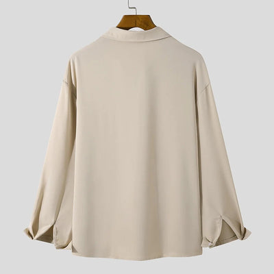 Daily Loose Solid Color Long Sleeved Shirt