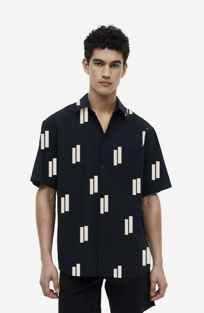 Geometric print short sleeve shirt