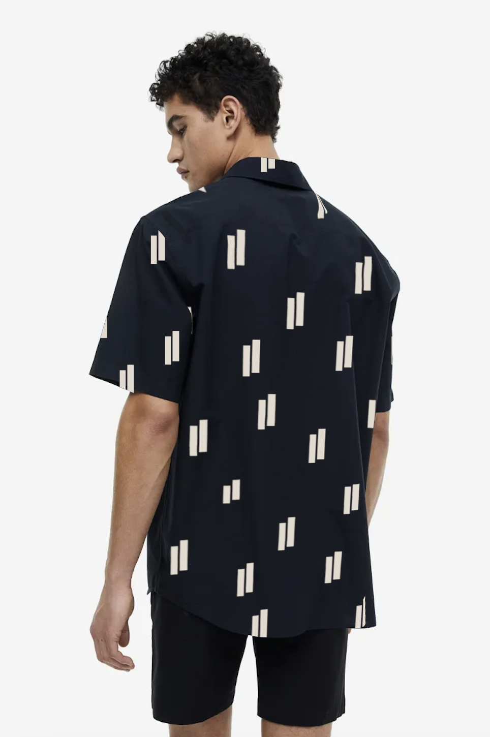 Geometric print short sleeve shirt