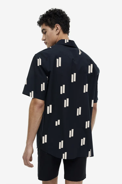 Geometric print short sleeve shirt