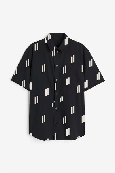 Geometric print short sleeve shirt