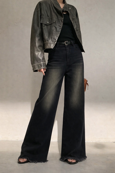 Black Flame Extra Wide Jeans