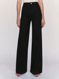 Black Wide Leg High Rise Jeans