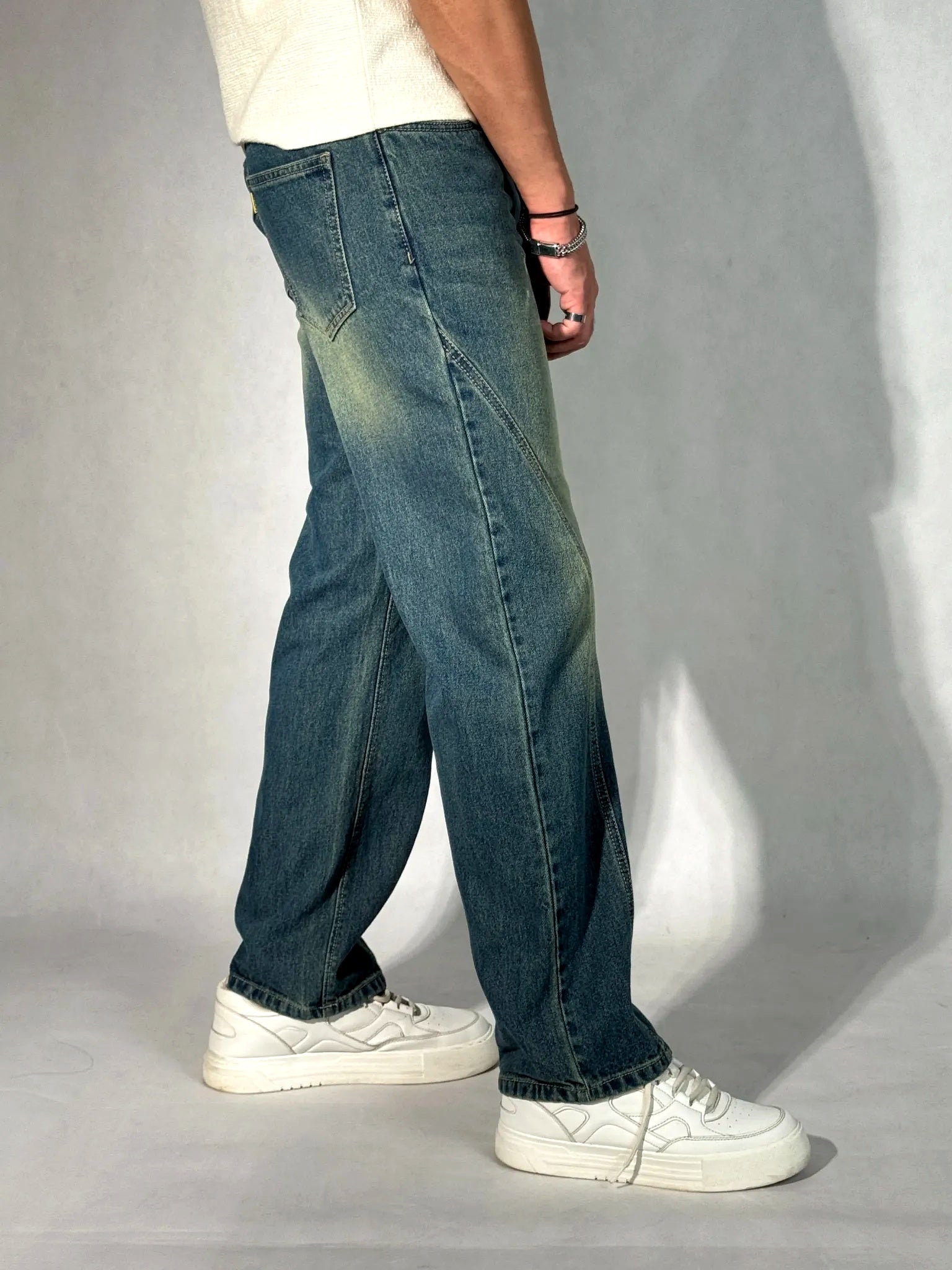 Subtle Fade Blue Straight Fit Jeans