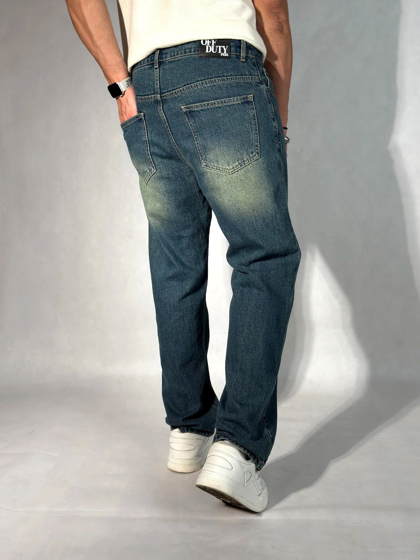 Subtle Fade Blue Straight Fit Jeans