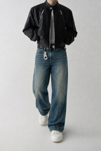 Subtle Fade Blue Straight Fit Jeans
