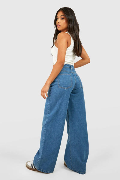 Wide Leg High Rise Jeans