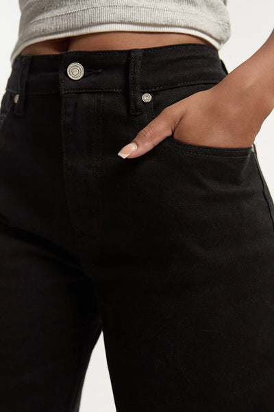 Black Wide Leg High Rise Jeans